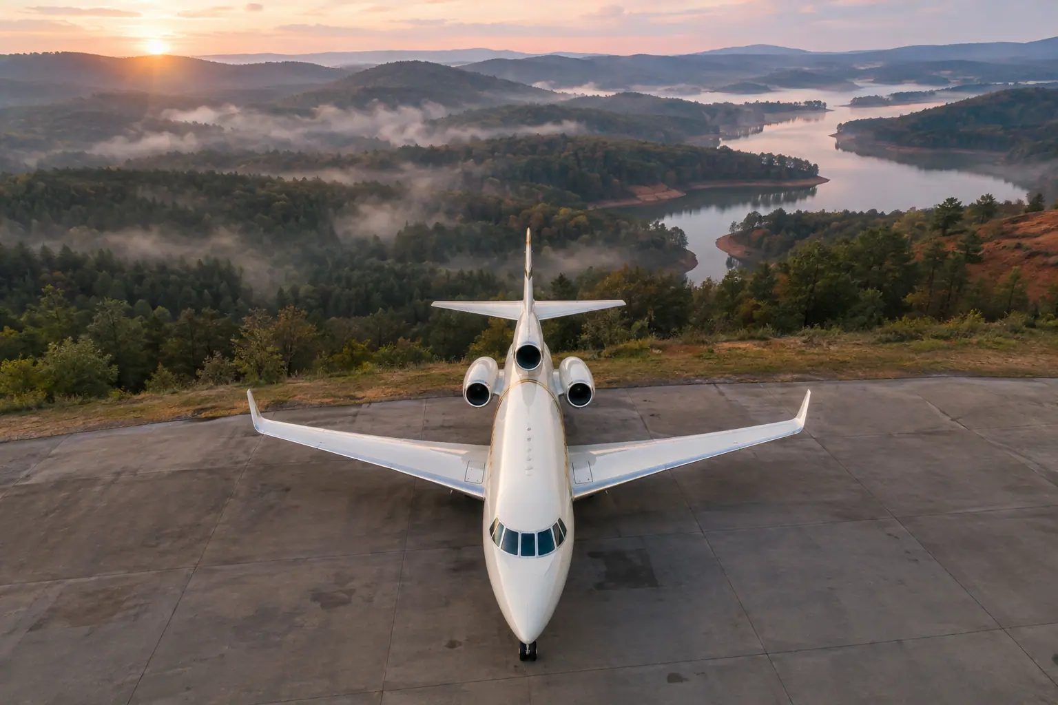 Heavy jet on the ramp