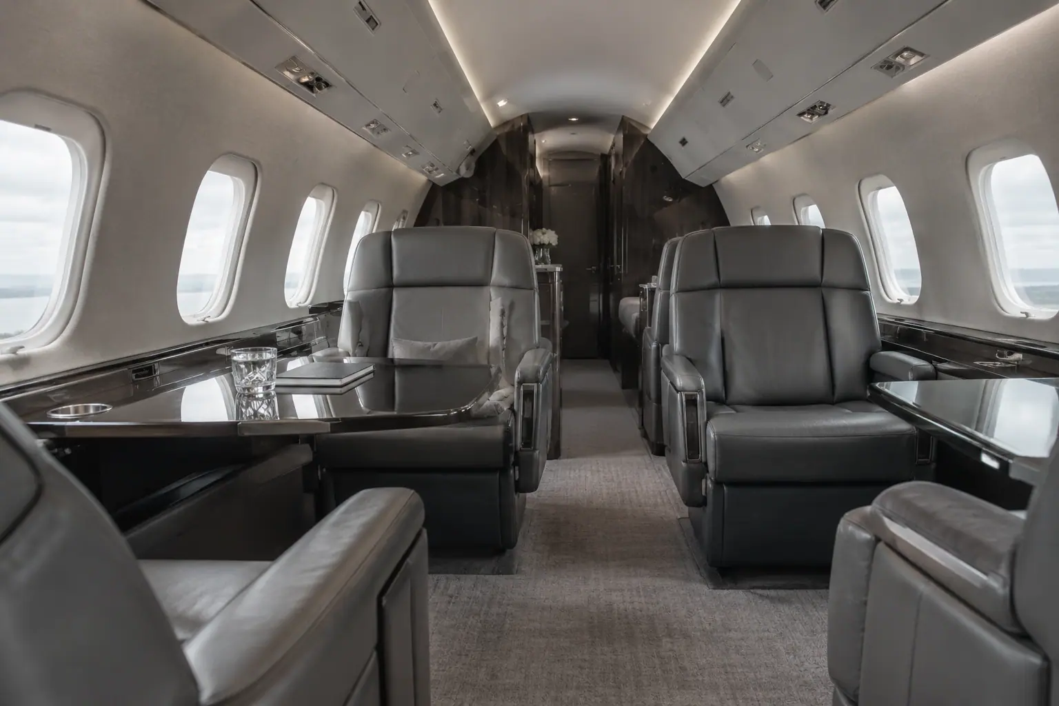 Private jet cabin