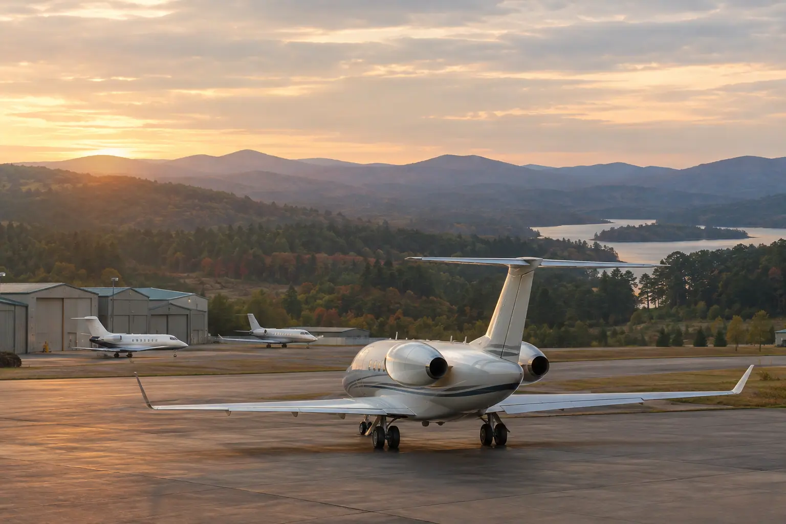 Private jets at DeKalb Peachtree Airport