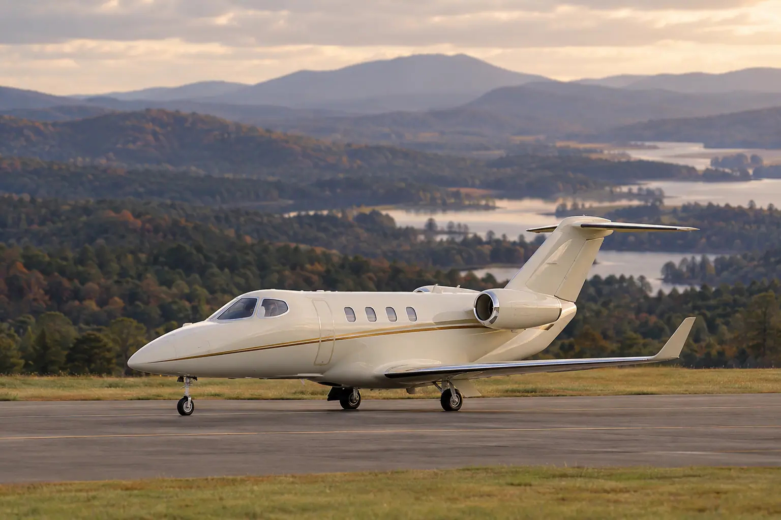 Light jet on the ramp