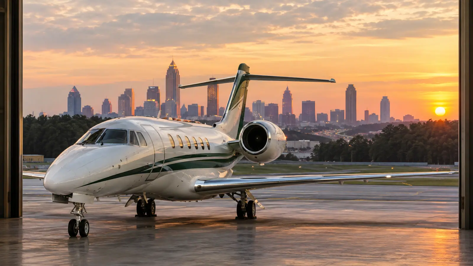 Private jet near Atlanta