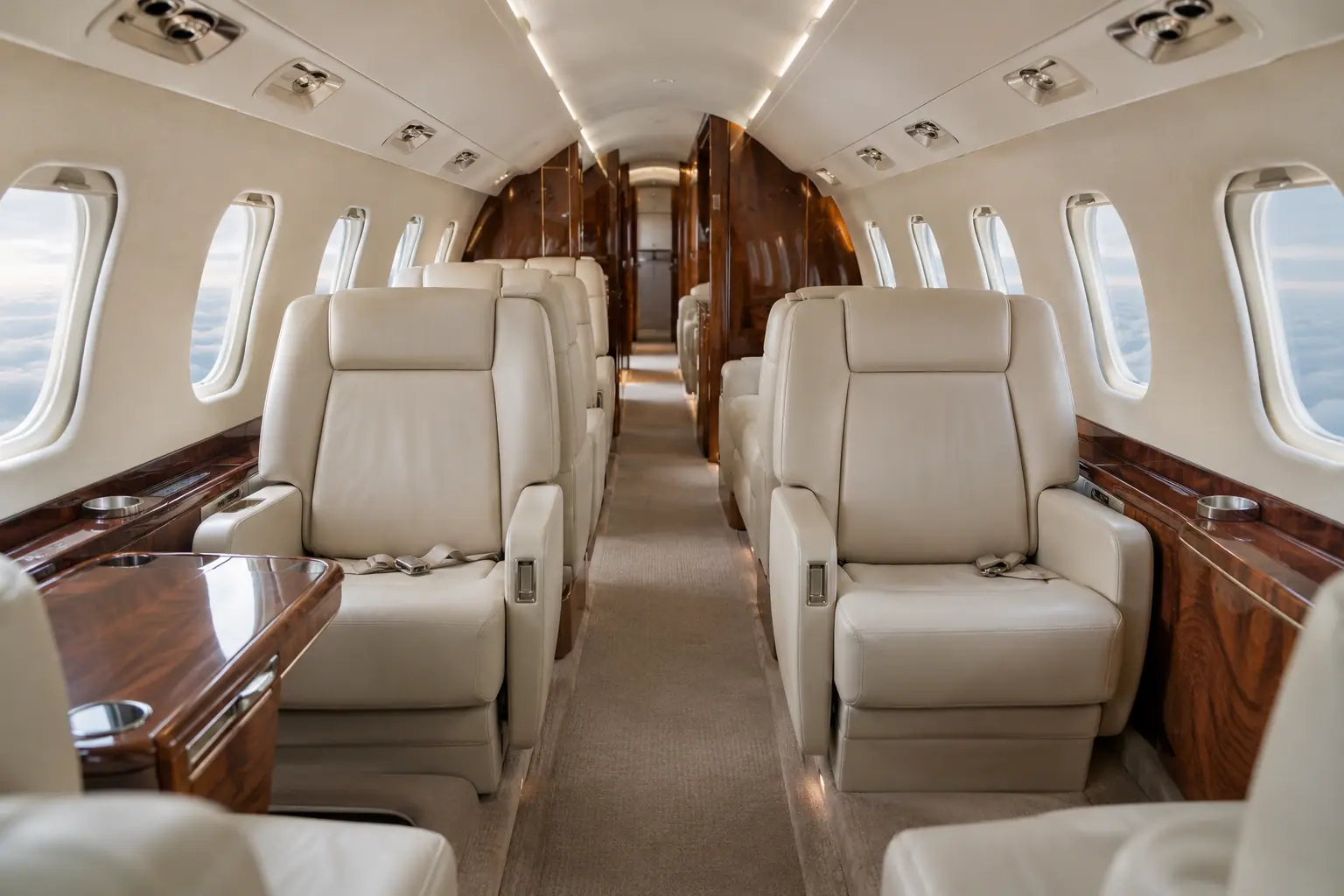 Heavy jet cabin interior