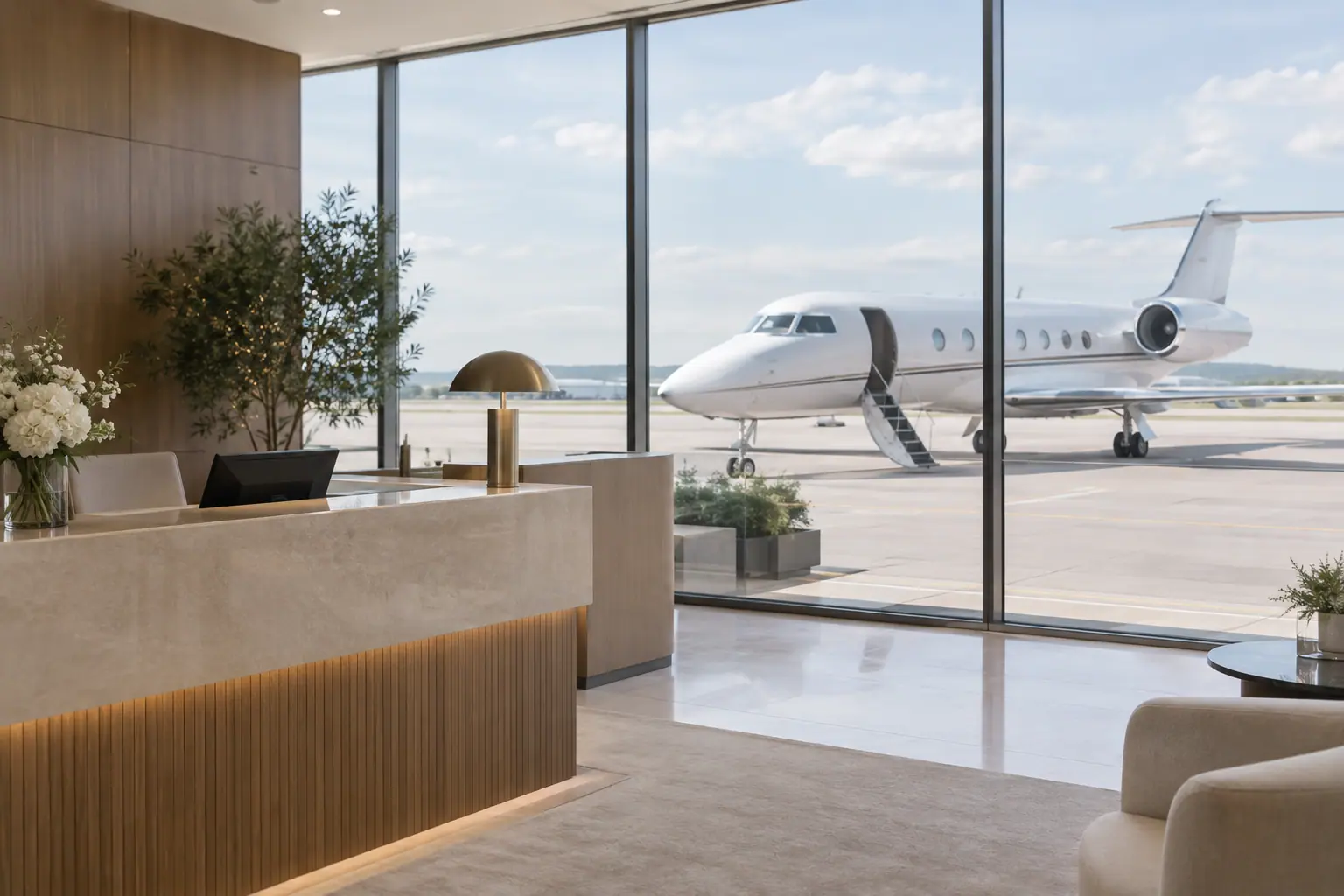 Private terminal front desk